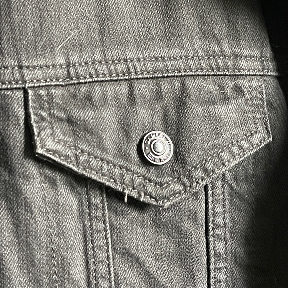 Gap Denim Jean Jacket Black Warm Mens Size Medium - Picture 2 of 11